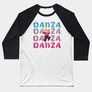 DANCE street cat illustration positive cute vibes. Baseball T-Shirt